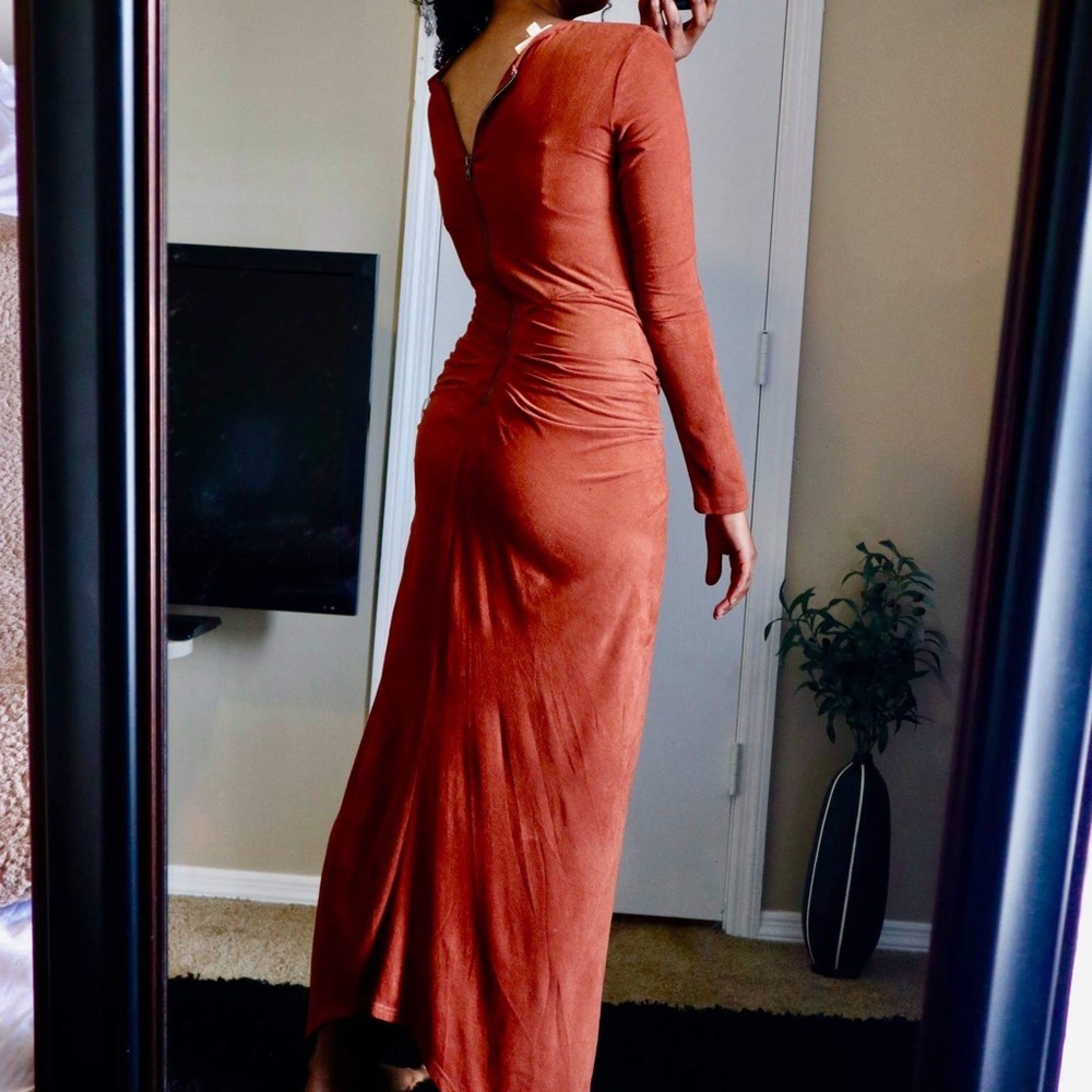Ginger color Maxi dress.